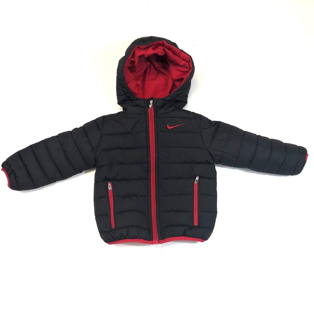 Nike Toddler Black & Red Puffer Jacket 2T